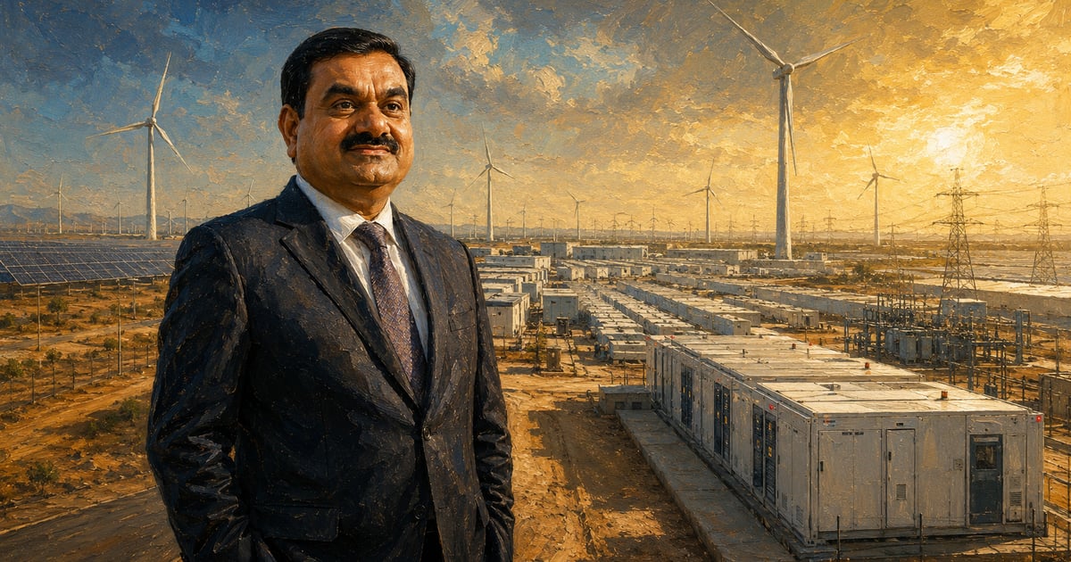 India Was Wasting Solar Power. Adani Figured Out How to Store It.